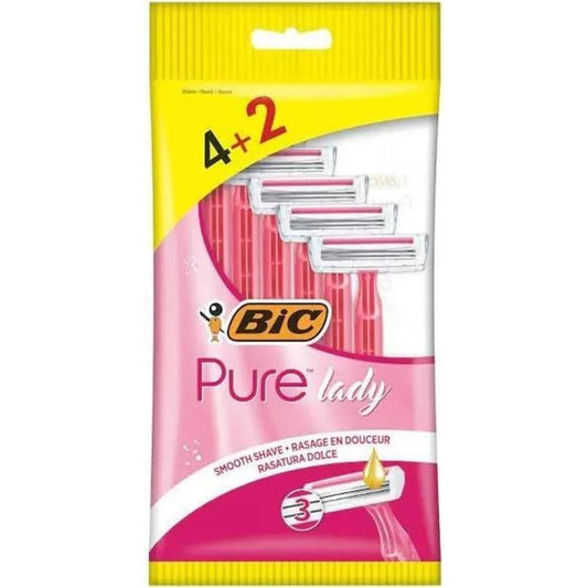 Fruitco Ozoffer Bic Pure 3 Lady Pink Women'S Disposable Razors Packs Of 4