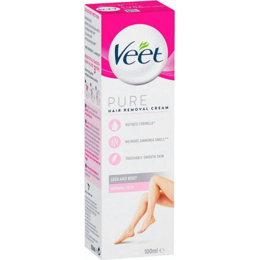 Fruitco Veet Pure Hair Removal Cream Legs And Body Normal Skin 100ml