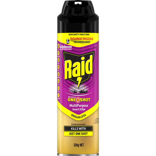 Fruitco Raid One Shot Multipurpose Insect Killer Spray Odourless 320g