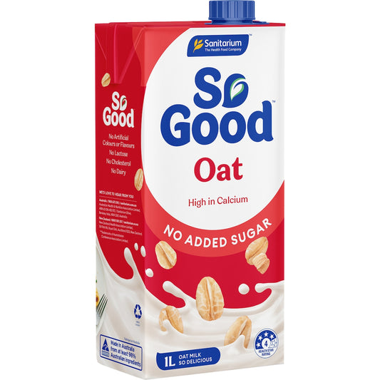 Fruitco Sanitarium So Good Oat No Added Sugar UHT Milk 1L