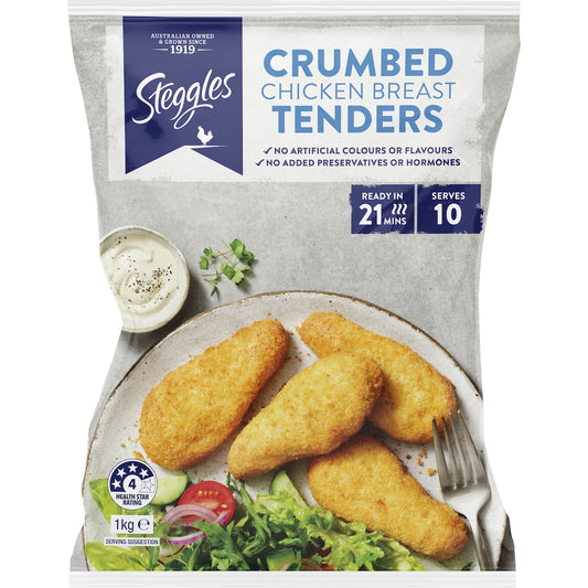 Fruitco Steggles Chicken Breast Tenders Crumbed 1kg