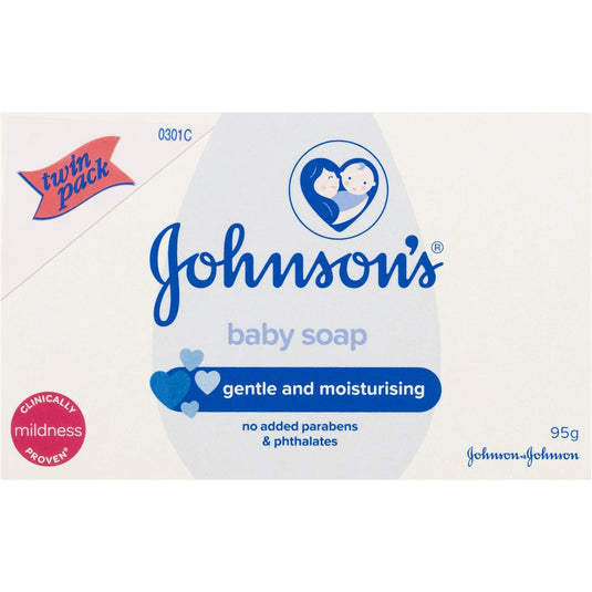 Fruitco Johnson's Gentle Moisturising Baby Soap Bar Twin Pack 2 x 95g