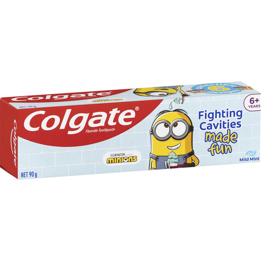 Fruitco Colgate Kids Toothpaste Kids Minions 6+ Years Mint Gel 90g