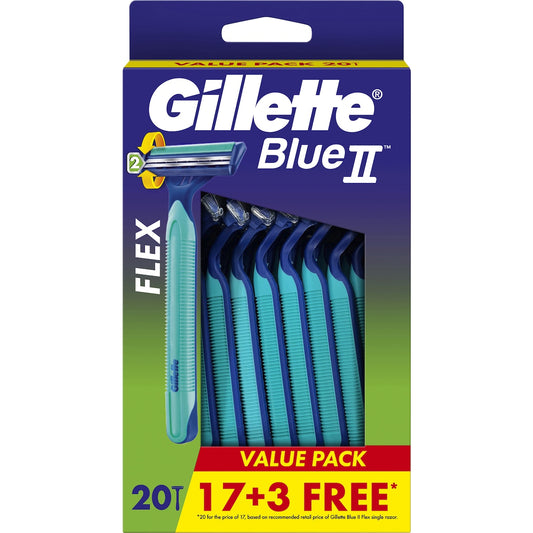 Fruitco Gillette Blue 2 Pivot Plus Disposable Razors 20 Pack