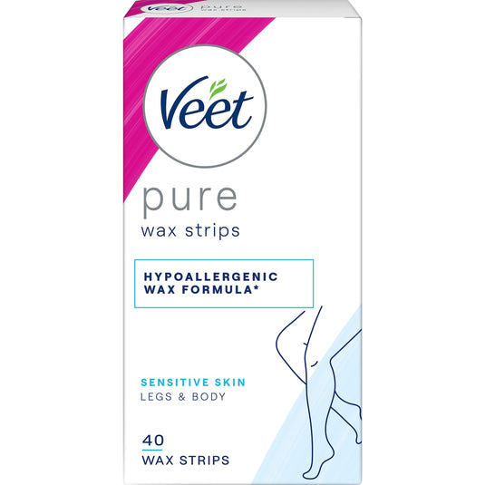 Fruitco Veet Pure Legs & Body Hair Removal Cold Wax Strips 40 Pack