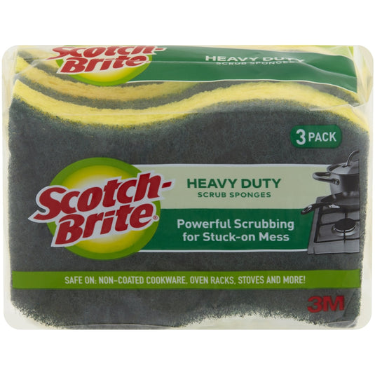 Fruitco Scotch-Brite Heavy Duty Scourer & Sponge 3 Pack