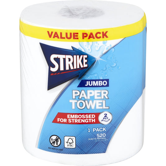 Fruitco Strike Jumbo Paper Towel 520 Sheets Each