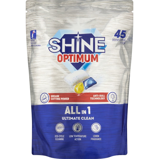 Fruitco Shine Optimum All-In-One Ultimate Clean Dishwashing Pods 45 pack