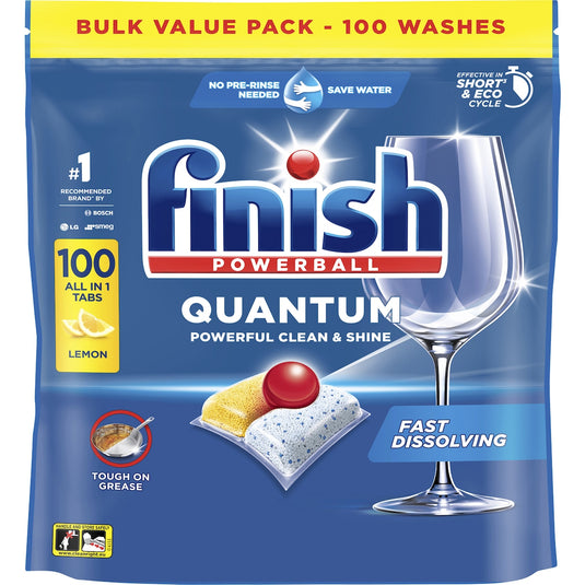 Fruitco Finish Quantum Lemon Dishwashing Tablets 100 pack