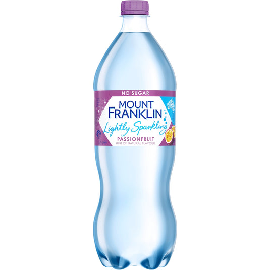 Fruitco Mount Franklin Lightly Sparkling Water Passionfruit 1.25l