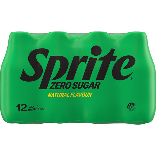 Fruitco Sprite Zero Sugar Lemonade Soft Drink Mini Bottles 300ml x12 Pack