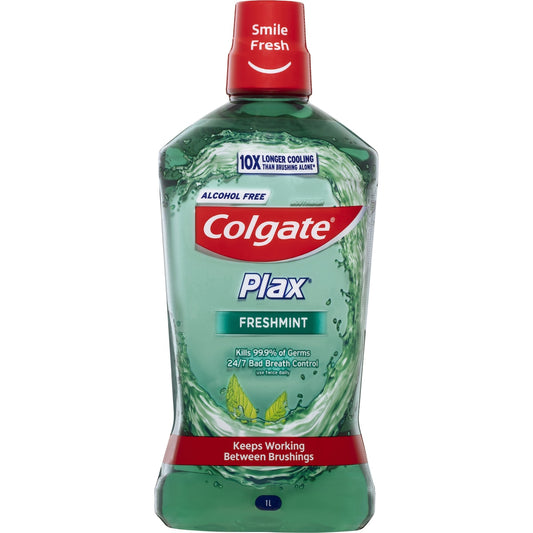 Fruitco Colgate Mouthwash Freshmint Alcohol Free - Plax 1l