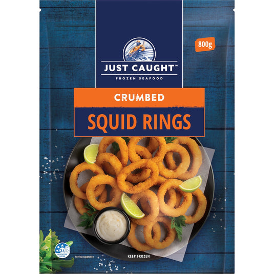 Fruitco Just Caught Crumbed Squid Rings 800g