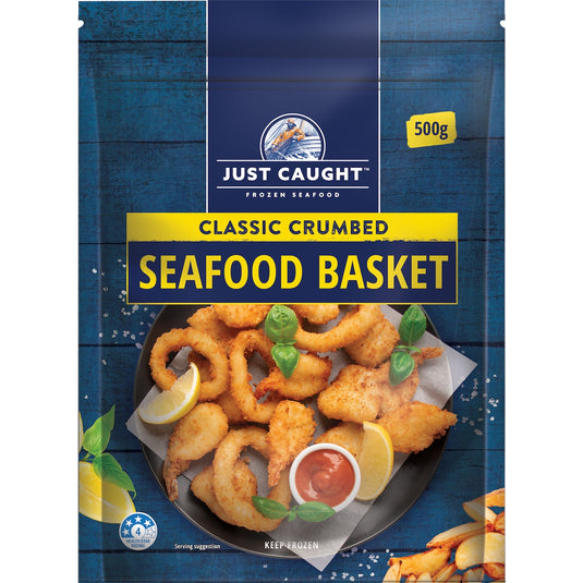 Fruitco Just Caught Classic Crumbed Seafood Basket 500g