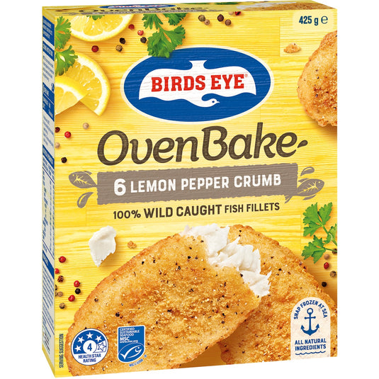 Fruitco Birds Eye Oven Bake Fish Lemon & Pepper Crumb 425g