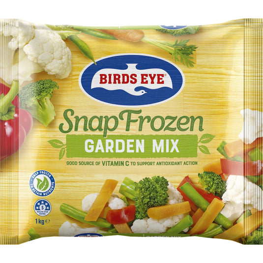 Fruitco Birds Eye Snap Frozen Mix Carrot Beans Broccoli Cauliflower &Capsicum 1kg