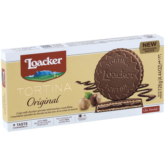 Fruitco Loacker Wafers Original Hazelnut Tortina 126g