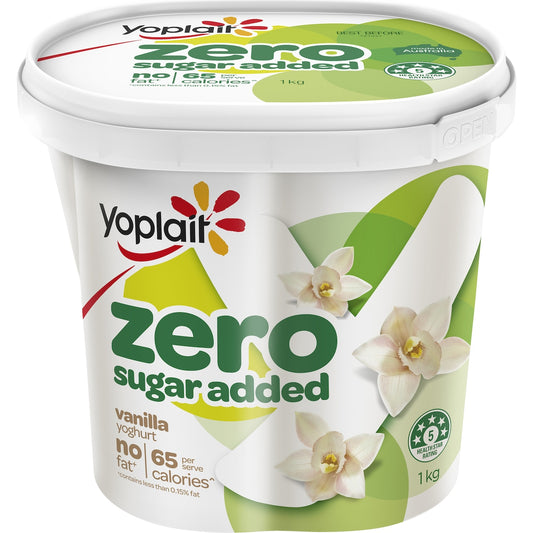 Fruitco Yoplait Forme Zero No Added Sugar Yoghurt French Vanilla 1Kg