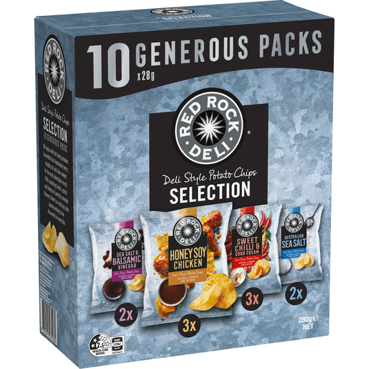 Fruitco Red Rock Deli Potato Chips Multipack Variety - Deli Style 28g x10 Pack