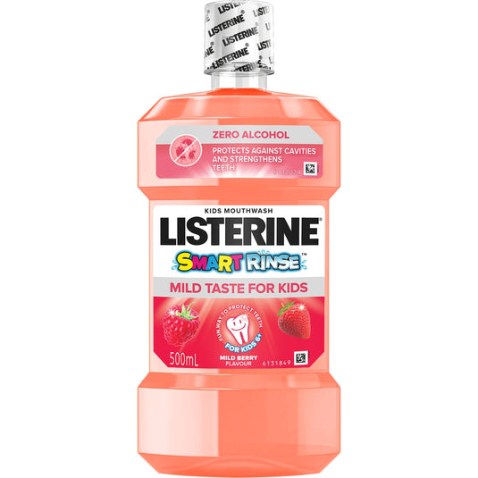 Fruitco Listerine Smart Rinse Anti Cavity Kids' Mouthwash Berry Shield 500ml