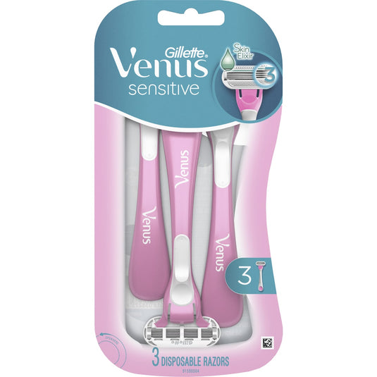 Fruitco Gillette Venus Sensitive Disposable Razors 3 pack