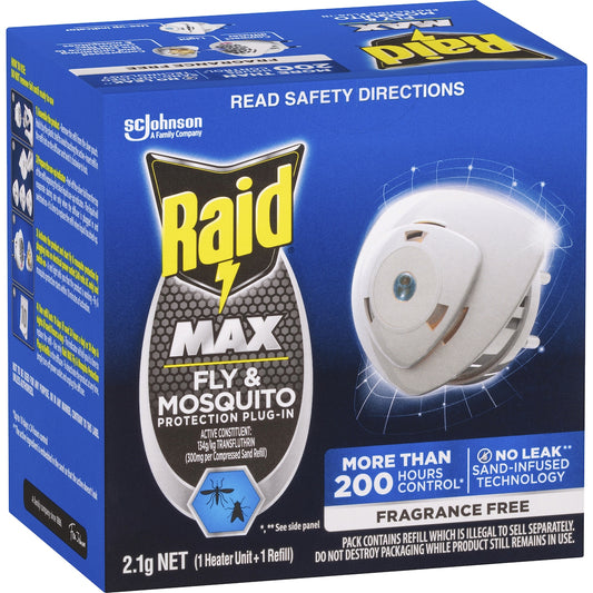 Fruitco Raid Max Fly & Mosquito Protection Electric Plug-In each