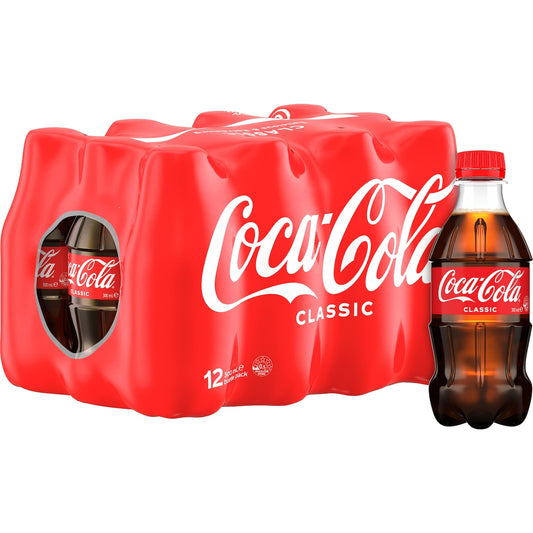 Fruitco Coca-Cola Classic Soft Drink Mini Bottles 300ml X 12 Pack