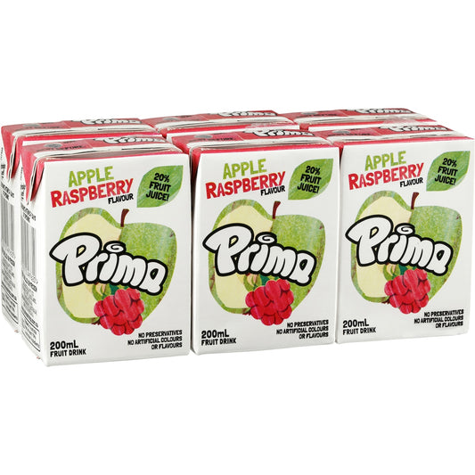 Fruitco Prima Apple & Raspberry Fruit Drink 6x200ml
