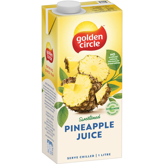 Fruitco Golden Circle Pineapple Juice Sweetened Fruit Juice Pineapples 1l