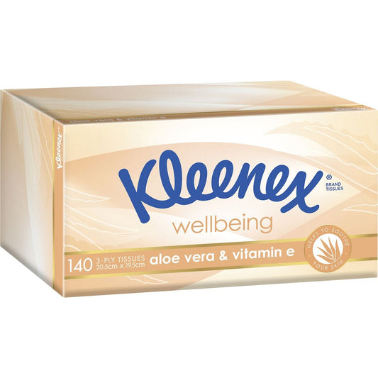 Fruitco Kleenex Aloe Vera & Vitamin e 3 Ply Facial Tissues 140 Pack