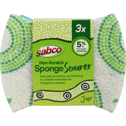 Fruitco Sabco Jingo Non Scratch Sponge Scourer 3 Pack