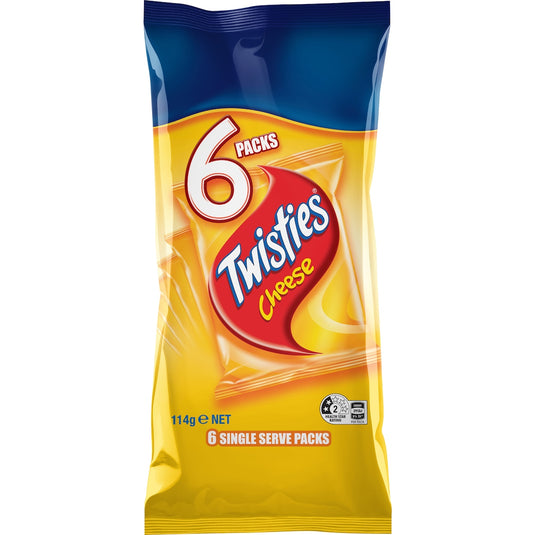 Fruitco Twisties Cheese Flavoured Snacks Multipack 114g