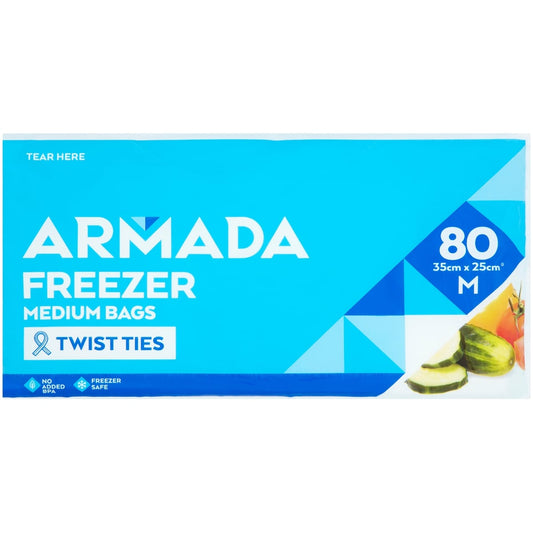 Fruitco Armada Freezer Bags Medium 80 Pack