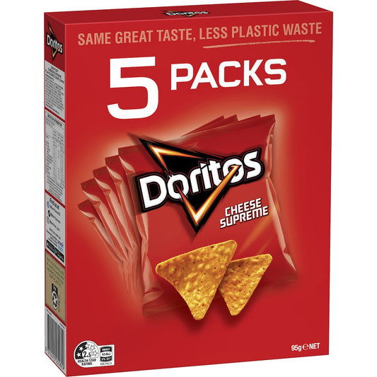 Fruitco Doritos Corn Chips Cheese Supreme 5 Pack