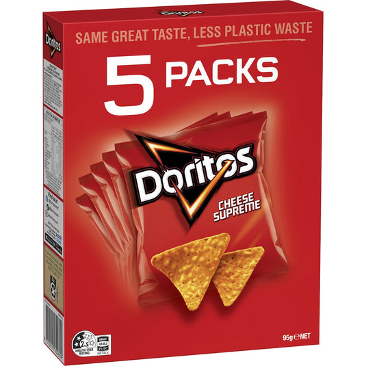 Fruitco Doritos Corn Chips Cheese Supreme 5 Pack