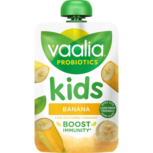 Fruitco Vaalia Kids Probiotic Yoghurt Pouch Banana 140g