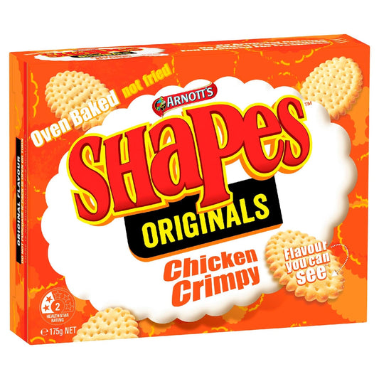 Fruitco Arnott's Shapes Chicken Crimpy Cracker Biscuits 175g