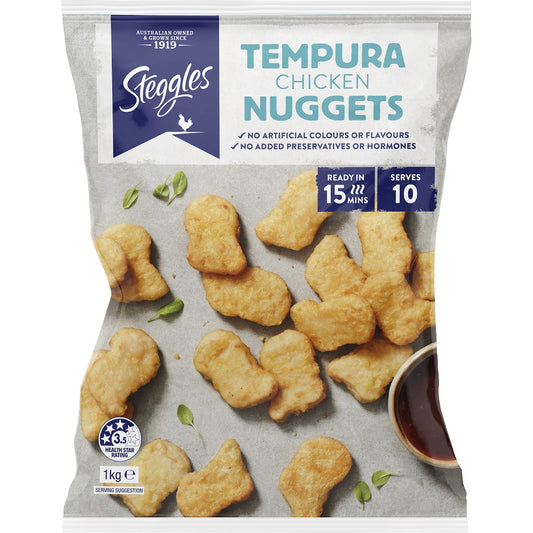 Fruitco Steggles Chicken Nuggets Tempura 1kg