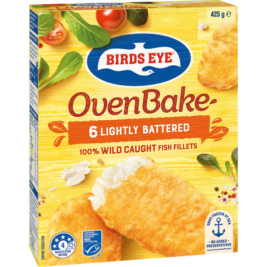 Fruitco Birds Eye Oven Bake Fish Lightly Battered 425g