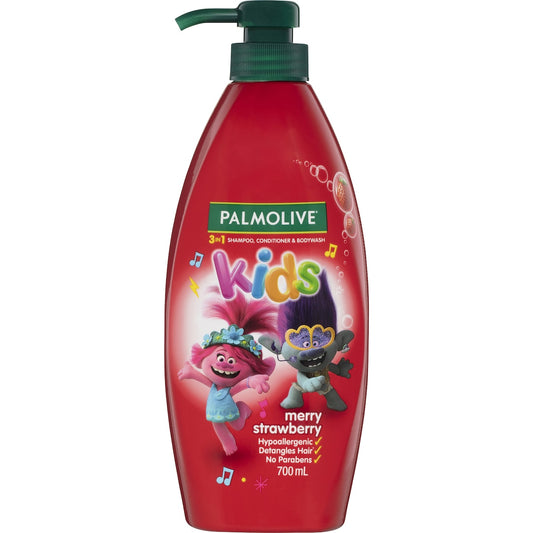 Fruitco Palmolive Kids 3 In 1 Strawberry Trolls 700mL