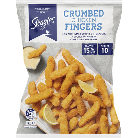 Fruitco Steggles Chicken Fingers Crumbed 1kg