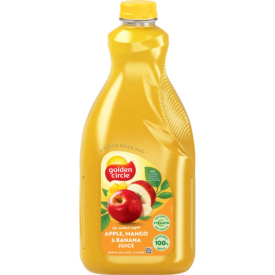 Fruitco Golden Circle Apple, Mango & Banana Juice No Added Sugar Fruit Juices 2l