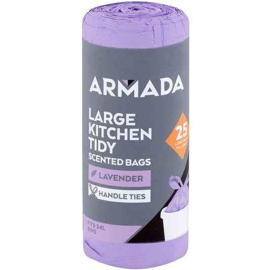 Fruitco Armada Large Kitchen Tidy Bag Lavender/Lemon Scented 25 Pack