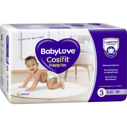 Fruitco Babylove Cosifit Nappies Size 3 (6-11kg) 40 Pack