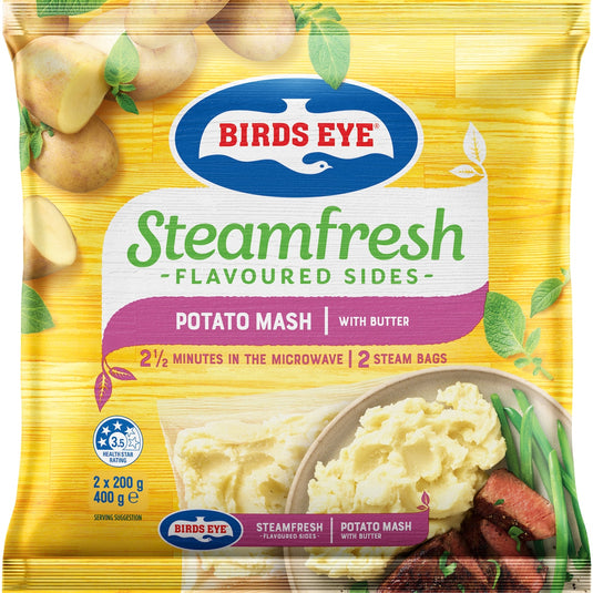 Fruitco Birds Eye Steam Fresh Potato Mash With Butter 400g