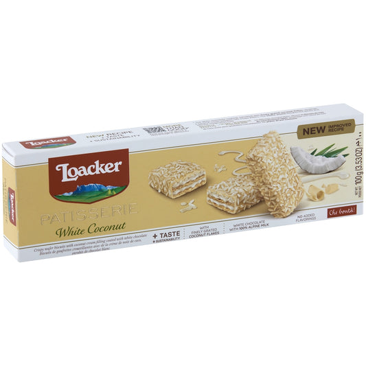 Fruitco Loacker White Chocolate & Coconut Wafers 100g