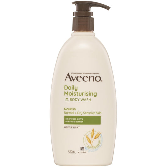 Fruitco Aveeno Daily Moisturising Body Wash Light Fragrance Sensitive Skin 532ml