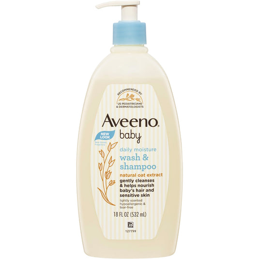 Fruitco Aveeno Baby Daily Moisture Light Scent Sensitive Wash & Shampoo 532ml