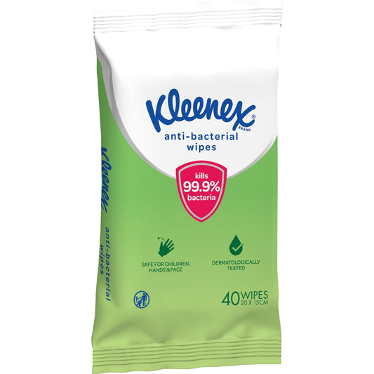 Fruitco Kleenex Anti-Bacterial To-Go Wipes 40 Pack