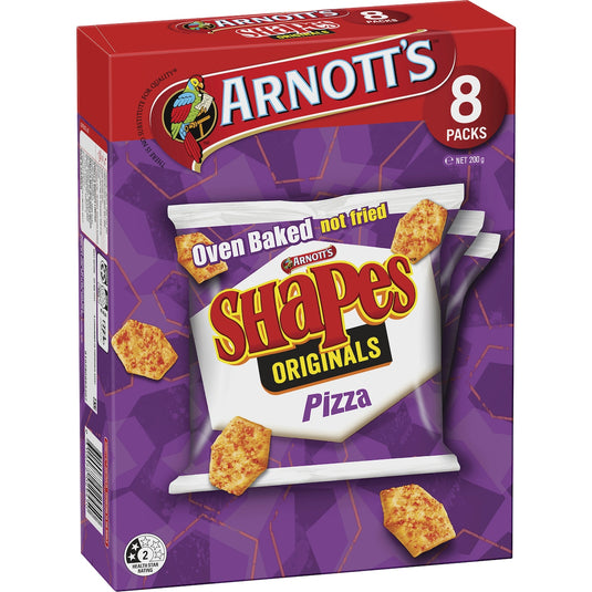 Fruitco Arnott's Shapes Multipack Cracker Biscuits Pizza 8 pack